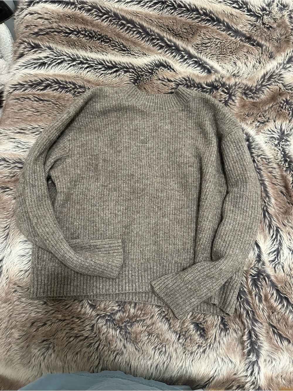 H&M Women's Crewneck Sweater in Heather Taupe